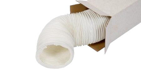 Weißer PVC Lüftungsschlauch