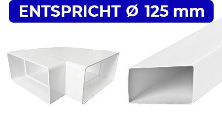 Flachkanal Kunststoff 204 x 60 mm