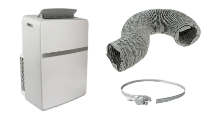 Mobiele airco + benodigdheden