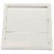 Kunststoff Lamellengitter quadratisch mit Ø 125 mm Anschluss – WEISS (150 x 150 mm)thumbnail