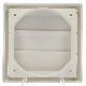 Kunststoff Lamellengitter quadratisch mit Ø 125 mm Anschluss – WEISS (150 x 150 mm)thumbnail