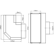 Rechtwinkliger Gitterrostschuh 305 x 102 mm mit Anschluss Ø 125 mmthumbnail