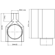 Gitterrostschuh 305 x 57 mm mit Seitenanschluss kurze Seite Ø 125 mmthumbnail
