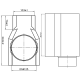 Gitterrostschuh 305 x 102 mm mit Seitenanschluss kurze Seite Ø 125 mmthumbnail