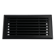 Wandroster mit Regelventil - 200 x 100mm - Stahl - Schwarz RAL 9005thumbnail Wandroster mit Regelventil - 200 x 100mm - Stahl - Schwarz RAL 9005thumbnail