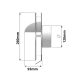 Design Fassadenkappe PREMIUM LINE - KAPPA - Ø 125 mm - SCHWARZthumbnail