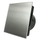 Whisper Pro-Design Badezimmerlüfter - Ø100mm - Ein/Aus - flacher Edelstahl - Schwarzer Ventilatorthumbnail