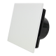 Whisper Pro-Design Badezimmerlüfter - Ø100mm – mit Nachlauf + Feuchtigkeitssensor – flaches glas – matt Weiß - Schwarzer Ventilatorthumbnail Whisper Pro-Design Badezimmerlüfter - Ø100mm – mit Nachlauf + Feuchtigkeitssensor – flaches glas – matt Weiß - Schwarzer Ventilatorthumbnail