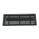 Bodenrost mit Volumenregler - 305 x 102 mm - Pulverstruktur - Stahl - Schwarz - RAL9005thumbnail