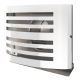 Design-Wetterschutzgitter PREMIUM LINE -ALFA- Ø 150 mm mit Rückschlagklappe – WEISS RAL9010thumbnail