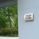 Design-Wetterschutzgitter PREMIUM LINE -DELTA- Ø 150 mm mit Rückschlagklappe – WEISS RAL9010thumbnail