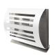 Design-Wetterschutzgitter PREMIUM LINE -DELTA- Ø 125 mm mit Rückschlagklappe – WEISS RAL9010thumbnail