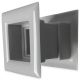 Quadratische Türgitter 29 x 29 mm – Kunststoff grau – 4-Stück-Packungthumbnail