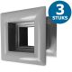 3 Quadratische Türgitter 29 x 29 mm – Kunststoff grau – 4-Stück-Packungthumbnail