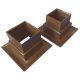 Quadratische Türgitter 29 x 29 mm – Kunststoff braun – 4-Stück-Packungthumbnail