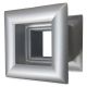 Quadratische Türgitter 29 x 29 mm – Kunststoff metallic grau – 4-Stück-Packungthumbnail