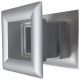 Quadratisches Türgitter 29 x 29 mm – Kunststoff metallic grauthumbnail