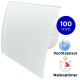 Pro-Design Badlüfter – mit Nachlauf + Feuchtigkeitssensor (KW100H) – Ø 100 mm – gewölbtes Glas – matt Weißthumbnail