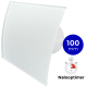 Pro-Design Badlüfter - mit Nachlauf (KW100T) - Ø100 mm - gewölbtes Glas - matt Weißthumbnail