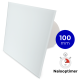 Pro-Design Badlüfter - mit Nachlauf (KW100T) - Ø100 mm - flaches GLAS - matt Weißthumbnail