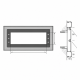 Lamellengitter Aufbaumontage (BxH) 255 x 255 mm - Aluminium - ungefärbt eloxiertthumbnail