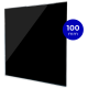 Design-Lüftungsgitter quadratisch (Abluft & Zuluft) Ø100 mm – GLAS flach – glänzendes Schwarzthumbnail