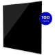 Design-Lüftungsgitter quadratisch (Abluft & Zuluft) Ø 100 mm – GLAS flach – glänzendes Schwarzthumbnail
