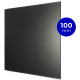 Design-Lüftungsgitter quadratisch (Abluft & Zuluft) Ø 100 mm – GLAS flach – matt Schwarzthumbnail