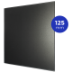Design-Lüftungsgitter quadratisch (Abluft & Zuluft) Ø 125 mm – GLAS flach – matt Schwarzthumbnail