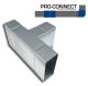 Flachkanal T-Stück 90º [110 x 55mm - 110 x 55mm] Stahl - Vertikal [Pro-C]thumbnail
