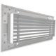 Tafelgitter für den Einbau der Lochgröße (BxH) 220 x 80 mm - 45º Lamellen - Aluminium thumbnail Tafelgitter für den Einbau der Lochgröße (BxH) 220 x 80 mm - 45º Lamellen - Aluminium thumbnail
