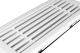 Bodenrost mit Volumenregler - 305 x 102 mm - Pulverstruktur - Stahl - weiß - RAL9003thumbnail