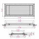 Einputzbares rahmenloses Wandgitter - 400x100mmthumbnail
