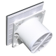 Whisper Pro-Design Badlüfter – mit Nachlauf + Feuchtigkeitssensor – Ø 100 mm – flaches glas – Mattgrauthumbnail