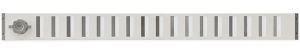 Abschließbares Schiebegitter Aluminium - Aufbaumontage 1000 x 90 mm - weiß