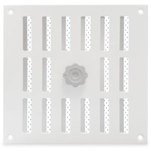 Abschließbares Schiebegitter Aluminium - Aufbaumontage 195 x 195 mm - weiß