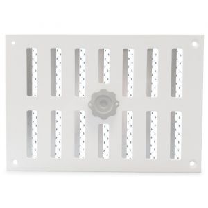 Abschließbares Schiebegitter Aluminium - Aufbaumontage 215 x 150 mm - weiß