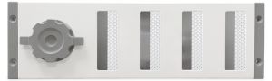 Abschließbares Schiebegitter Aluminium - Aufbaumontage 300 x 90 mm – weiß