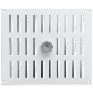 Abschließbares Schiebegitter Aluminium - Aufbaumontage 300 x 250 mm - weiß