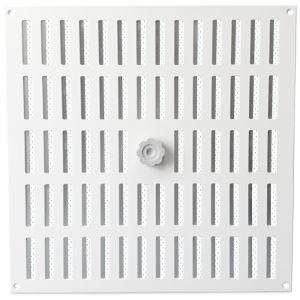 Abschließbares Schiebegitter Aluminium - Aufbaumontage 400 x 400 mm - weiß