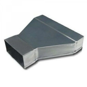 Reduzierstück von rechteckig 200 x 40mm auf 100 x 40mm