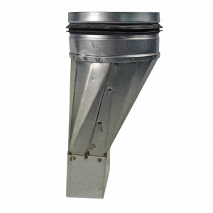 Verlaufsteil asymmetrisch von 100mm x 40mm auf rund Ø 100mm