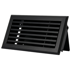 Wandroster mit Regelventil - 200 x 100mm - Stahl - Schwarz RAL 9005 Wandroster mit Regelventil - 200 x 100mm - Stahl - Schwarz RAL 9005