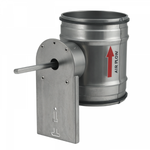 Regelventil Ø 200 mm mit Motorsitz zur Montage des Servomotors - luftdicht - mit Dichtung