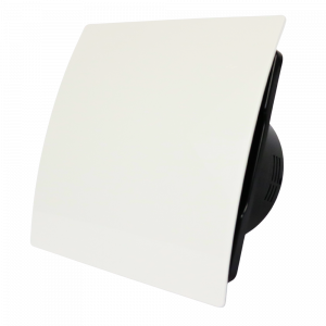 Whisper Pro-Design Badlüfter - Ø100mm - mit Nachlauftimer + Feuchtigkeitssensor - gebogener Kunststoff - weiß - schwarzer Ventilator Whisper Pro-Design Badlüfter - Ø100mm - mit Nachlauftimer + Feuchtigkeitssensor - gebogener Kunststoff - weiß - schwarzer Ventilator