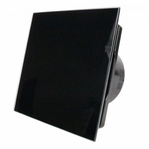 Whisper Pro-Design Badlüfter – mit Nachlauf + Feuchtigkeitssensor – Ø 100 mm – flaches GLAS – glänzend Schwarz - Schwarzer Ventilator Whisper Pro-Design Badlüfter – mit Nachlauf + Feuchtigkeitssensor – Ø 100 mm – flaches GLAS – glänzend Schwarz - Schwarzer Ventilator