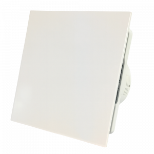 Whisper Pro-Design Badlüfter – mit Nachlauf – Ø 100 mm – flacher Kunststoff – Weiß Whisper Pro-Design Badlüfter – mit Nachlauf – Ø 100 mm – flacher Kunststoff – Weiß