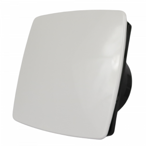 Whisper Pro-Design Badezimmerlüfter - Ø 125 mm - Ein/Aus – WEISS *Bold-Line* - Schwarzer Ventilator Whisper Pro-Design Badezimmerlüfter - Ø 125 mm - Ein/Aus – WEISS *Bold-Line* - Schwarzer Ventilator