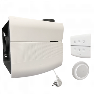 Orcon Wohnraumlüftungsanlage MVS-15R mit Fernbedienung RF + 4 Lüftungsventile