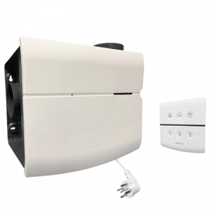Orcon MVS-15RHBP Wohnraumventilator - 550 m3/h - Perilex - mit eingebautem Feuchtigkeitssensor - mit RF-Fernbedienung